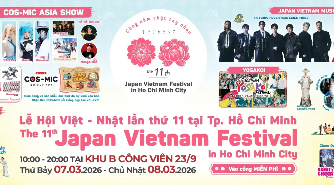 Thông cáo báo chí về Lễ hội Việt – Nhật lần thứ 11 năm 2026 tại Thành phố Hồ Chí Minh